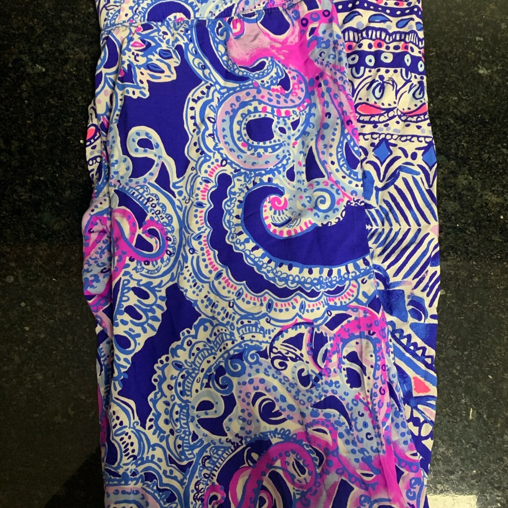 Lilly Pulitzer blue grotto legs sea bal Barbour Wide leg palazzo pants